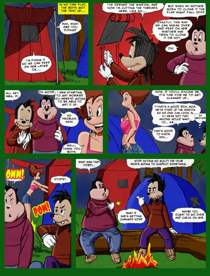 Peggy Cums Camping - Goof Troop  (Chapter 01 - Colored) — page 17