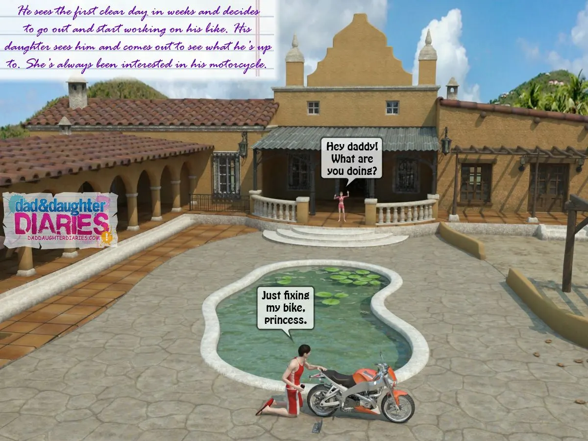 Dad And Daughter Diaries  (Chapter 18 - Clean The Pool) — page 1