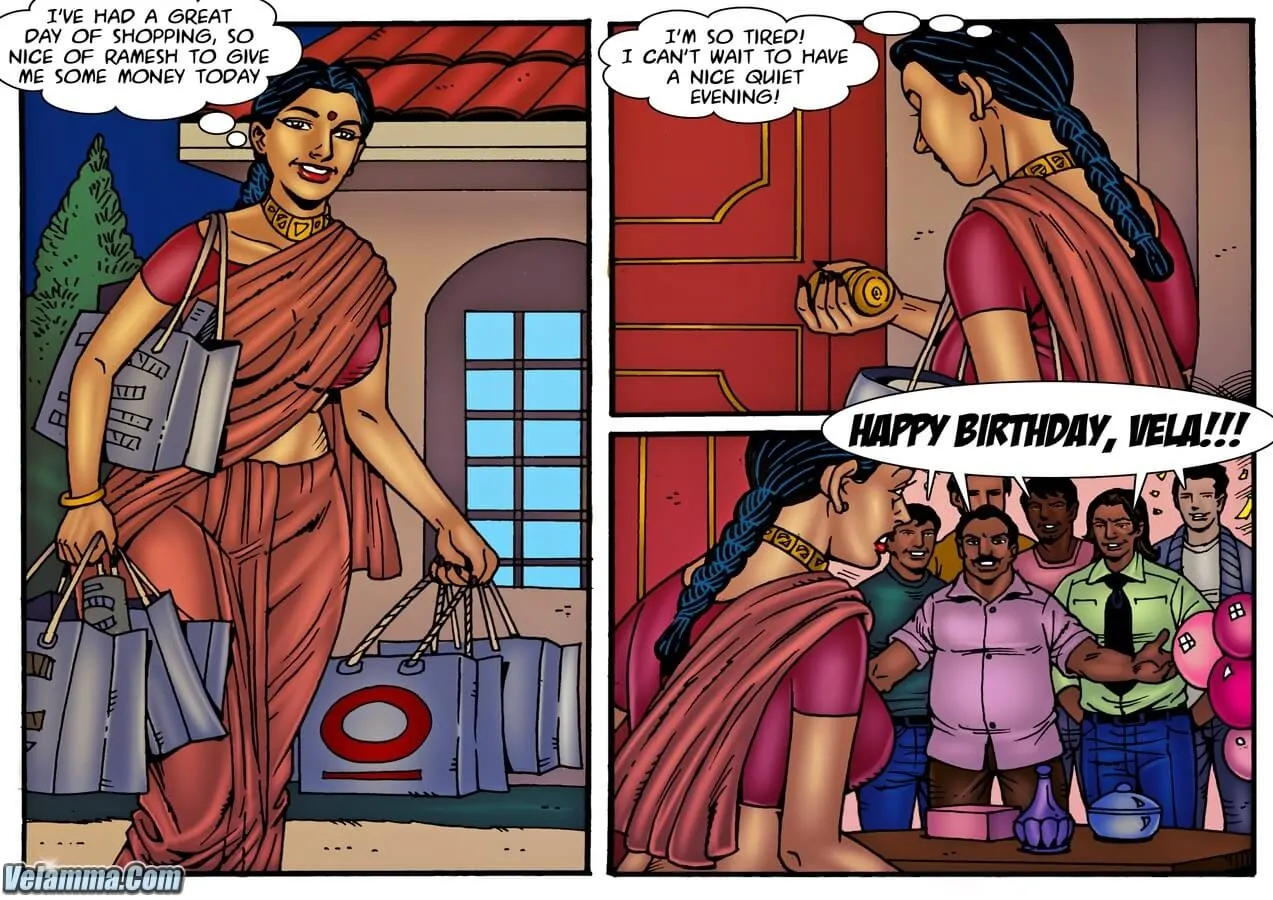 Velamma Dreams  (Chapter 09 - A Birthday Orgy For Vela) — page 2