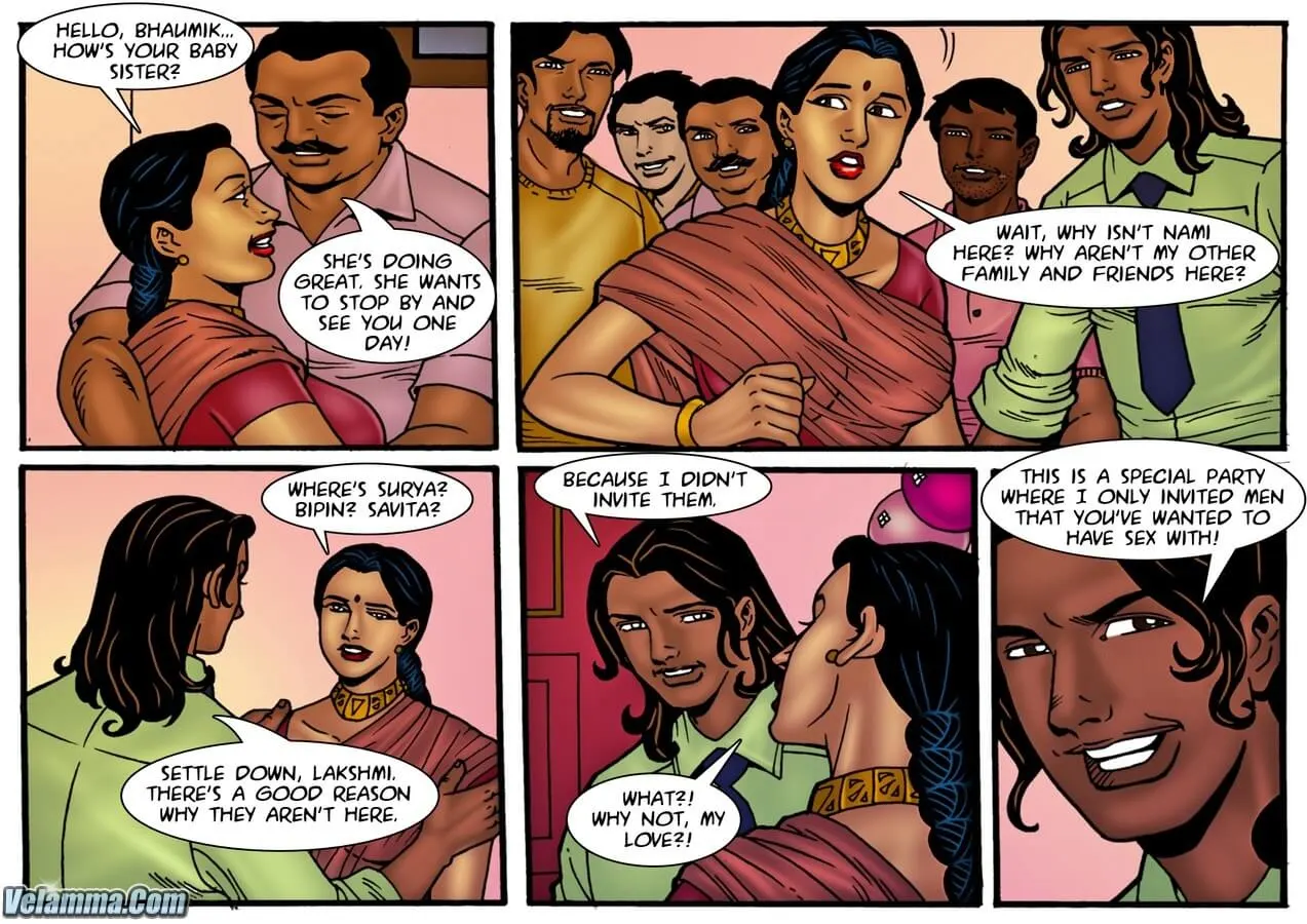 Velamma Dreams  (Chapter 09 - A Birthday Orgy For Vela) — page 4